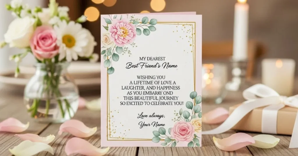 Best Friend Bridal Shower Wishes