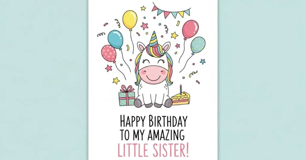 Cute Birthday Wishes for Little Sister