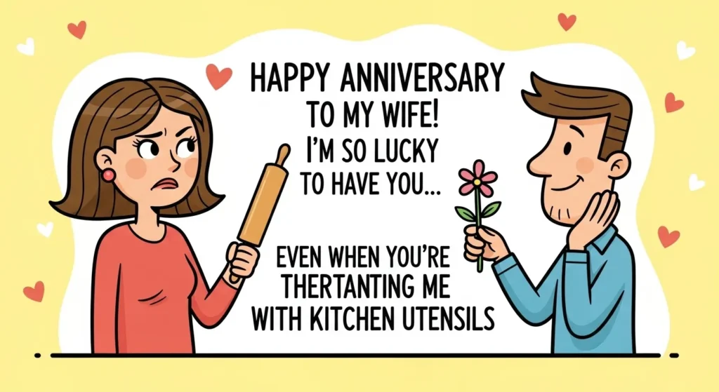 Funny Anniversary Wishes for Wife