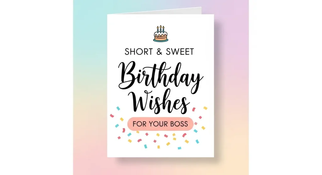 Short & Sweet Birthday Wishes for Your Boss