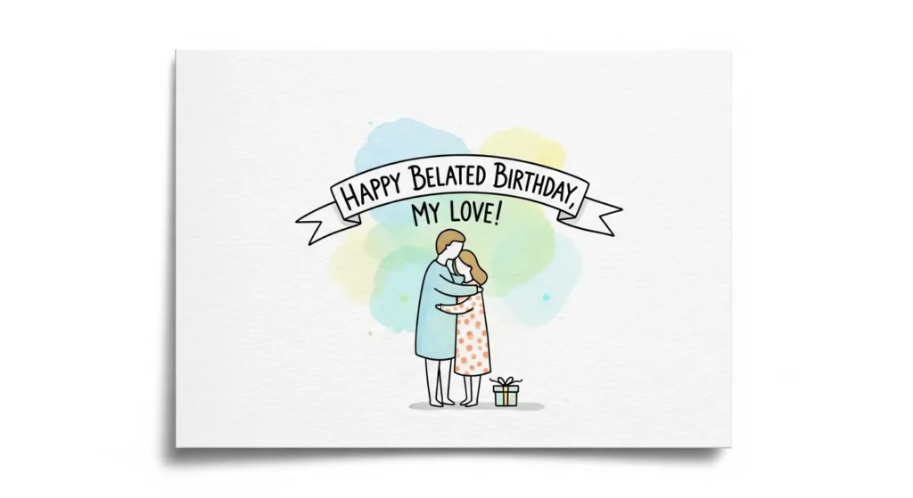 Belated Birthday Wishes for Love or Partner 