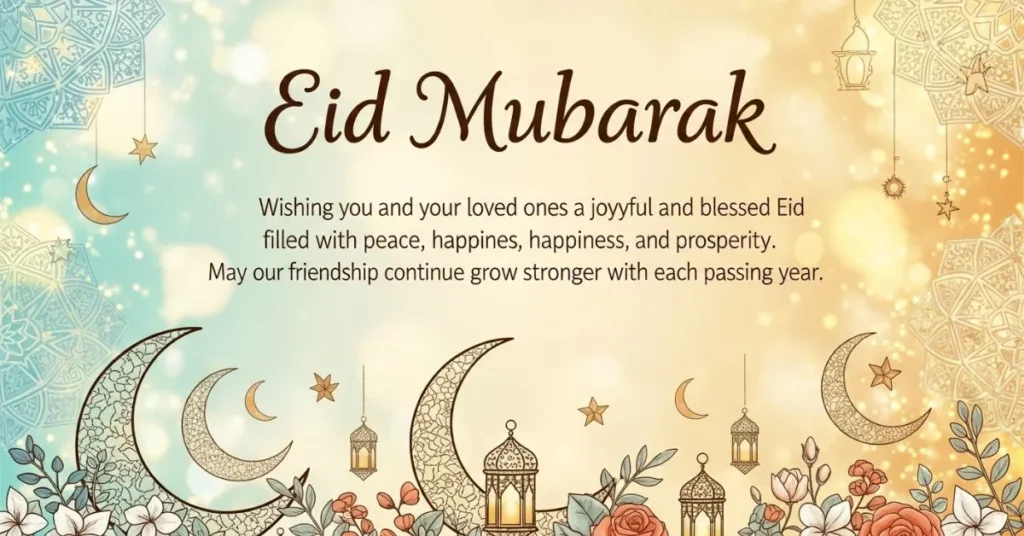Heartfelt Eid Mubarak Wishes for Friends