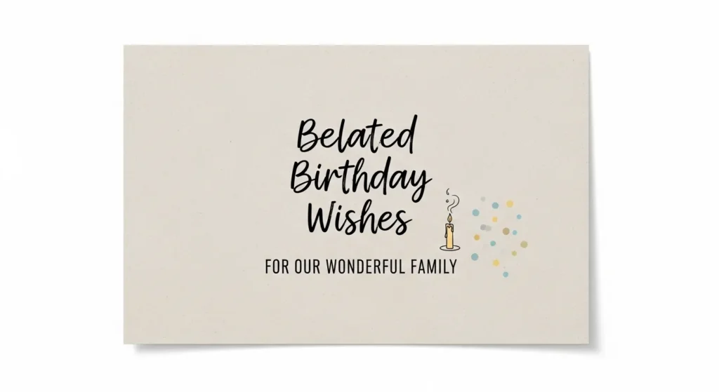 Belated Birthday Wishes for Family