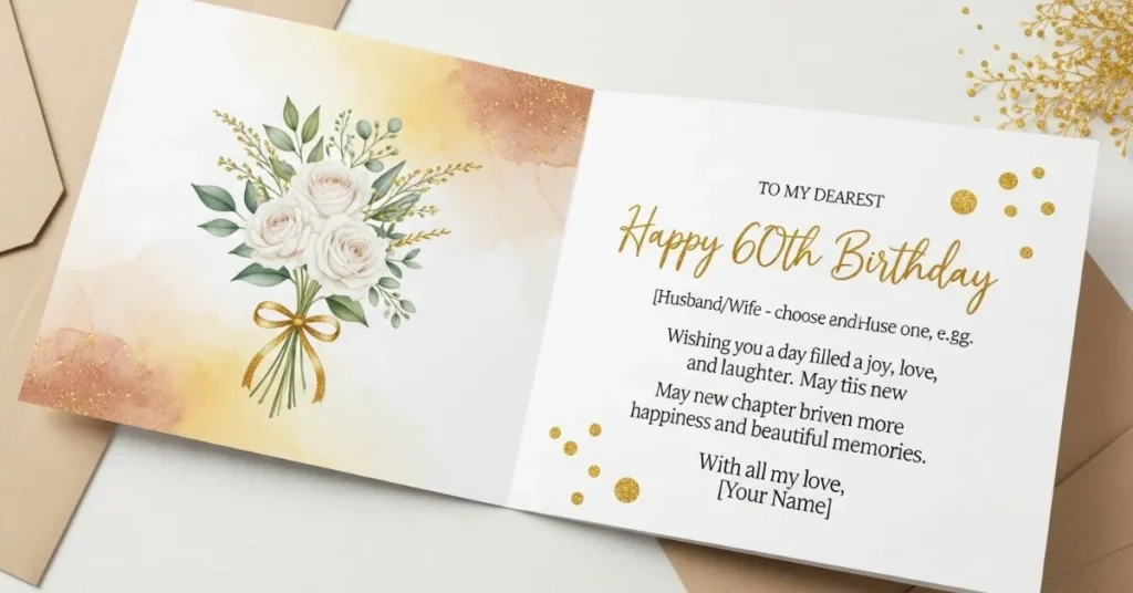 Best 60th Birthday Wishes for Husband or Wife