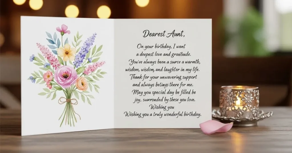 Emotional Birthday Wishes for Aunt