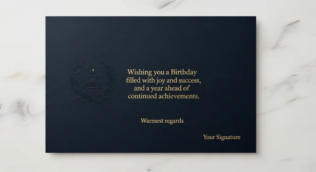 Formal Birthday Wishes for Boss