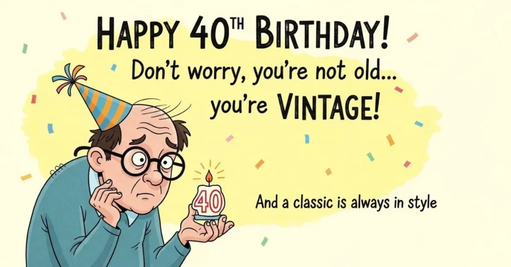 Funny 40th Birthday Wishes