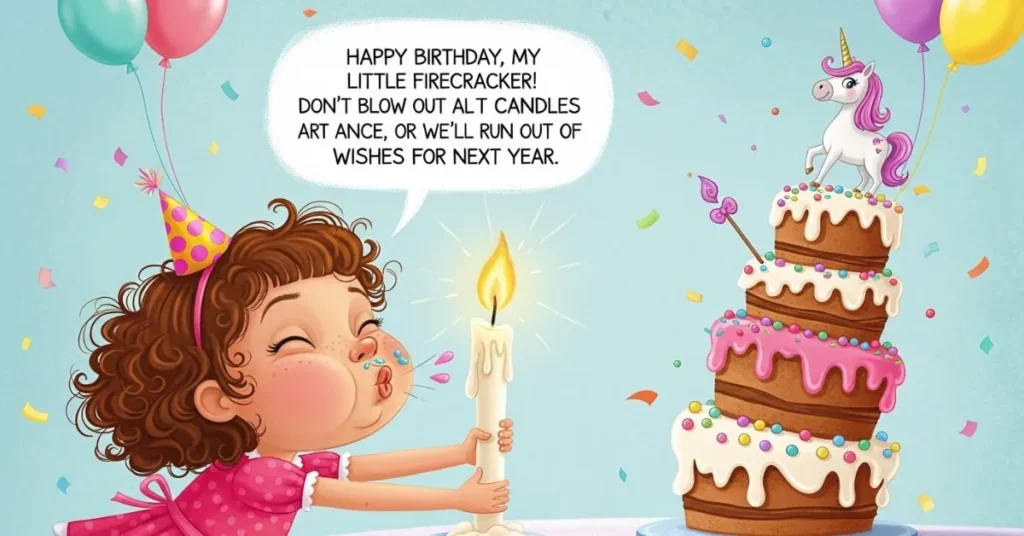 Funny Birthday Wishes for Little Daughter