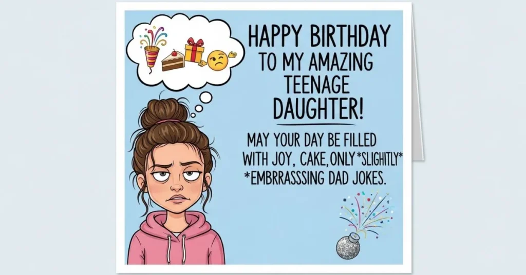 Funny Birthday Wishes for Teenage Daughter