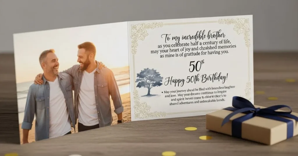 Heart Touching 50th Birthday Wishes for Brother