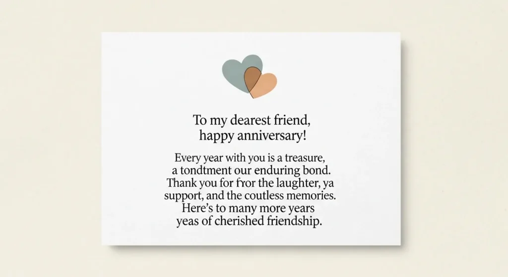 Heart Touching Anniversary Wishes for Best Friend