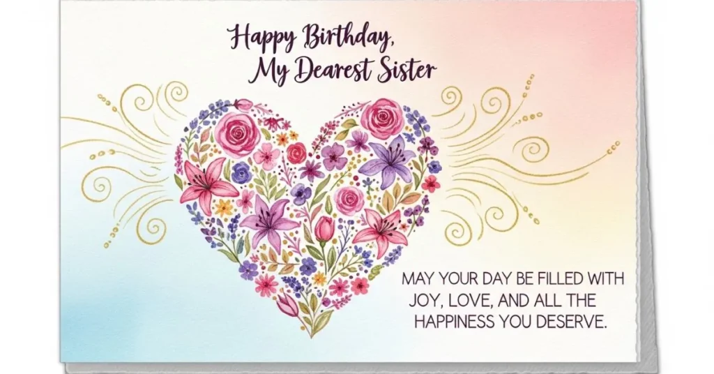 Heart Touching Birthday Wishes for Sister