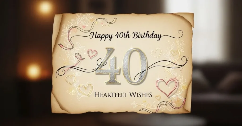 Heartfelt 40th Birthday Wishes