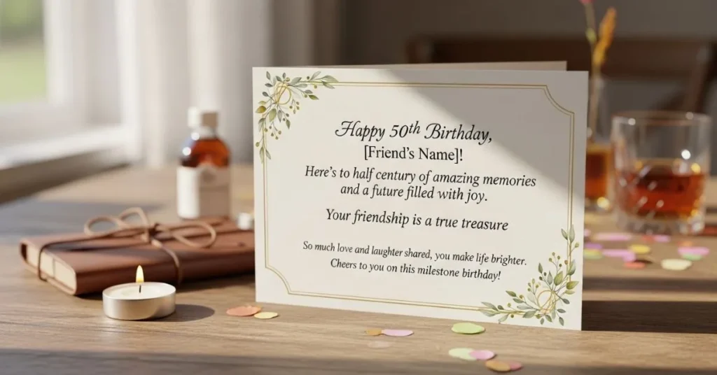Heartfelt 50th Birthday Wishes for Friend