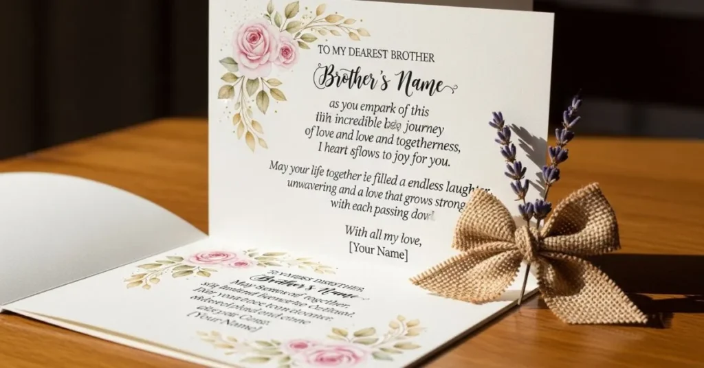 Heartfelt Wedding Wishes for Brother