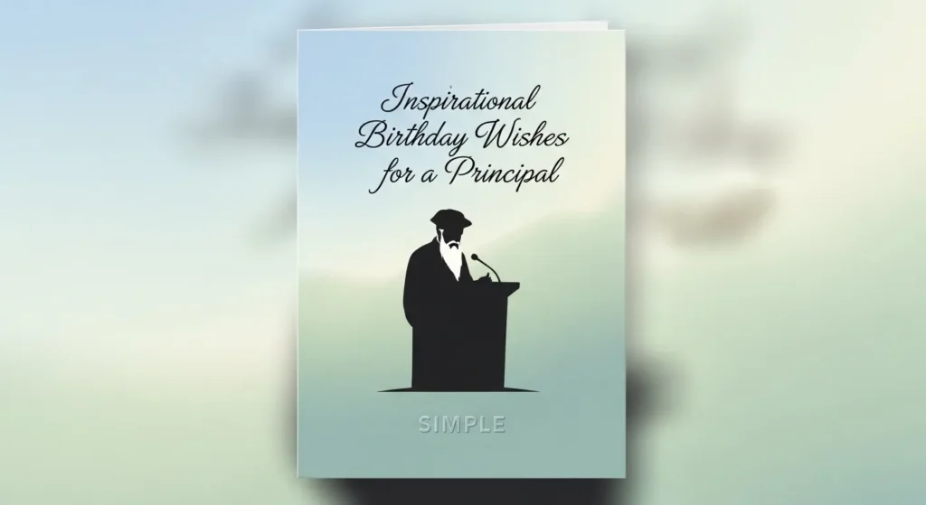 Inspirational Birthday Wishes for Principal