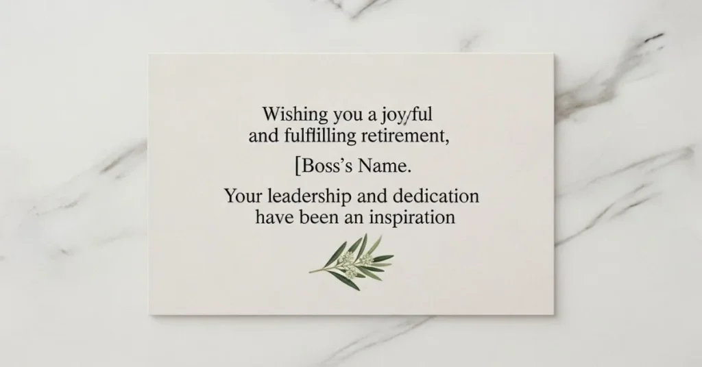 Retirement Wishes for Boss