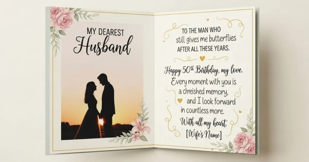 Romantic 50th Birthday Wishes for Husband