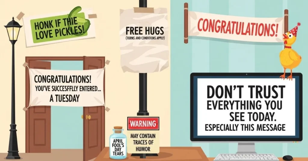 Silly April Fool Messages