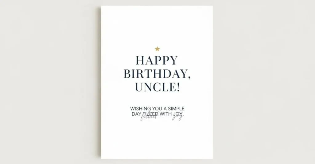 Simple Birthday Wishes for Uncle