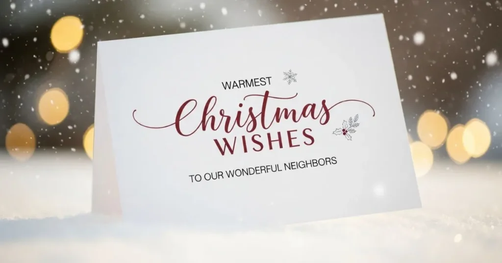 Simple Christmas Wishes for Neighbors