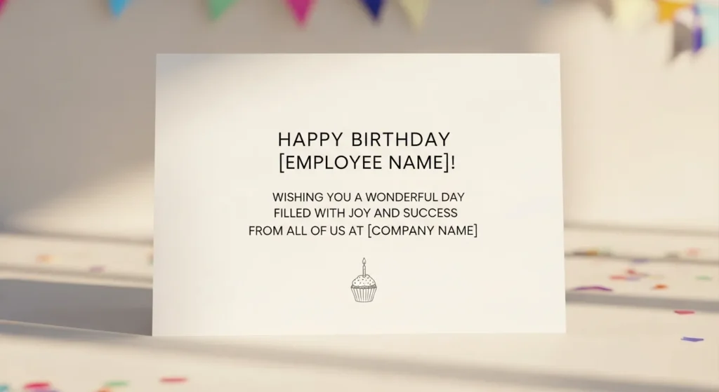 Short Birthday Wishes for Employee