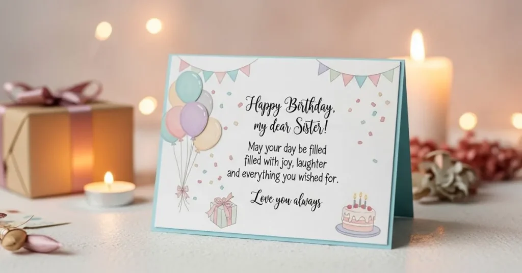 Short Birthday Wishes for Sister
