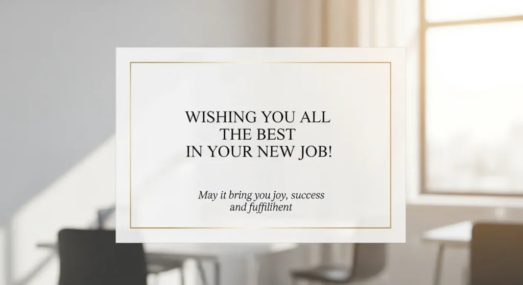 Short Wishes for a New Job