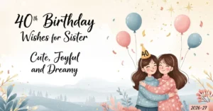 40th Birthday Wishes for Sister