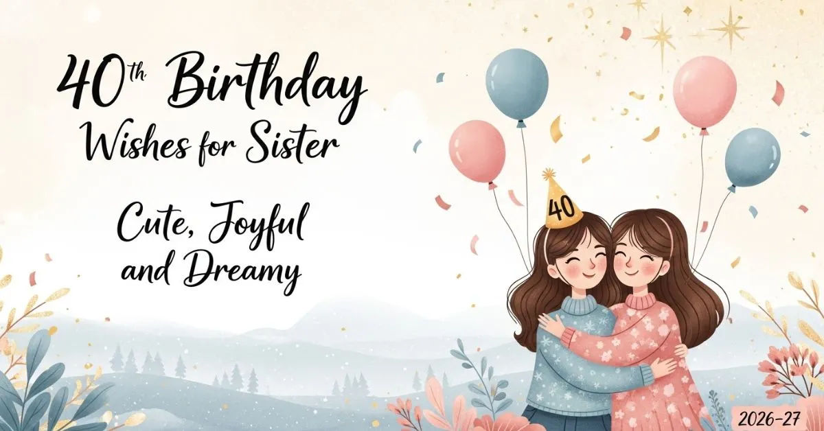 40th Birthday Wishes for Sister