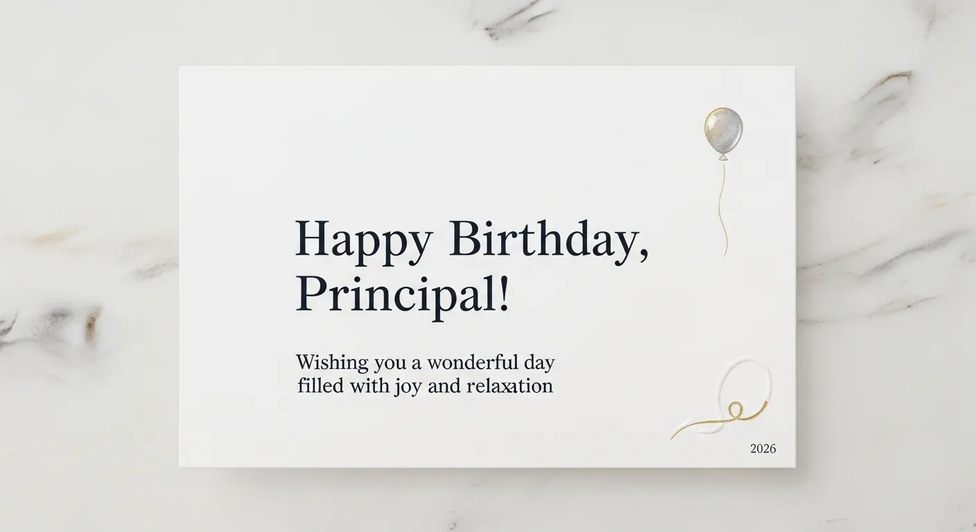 Birthday Wishes for Principal