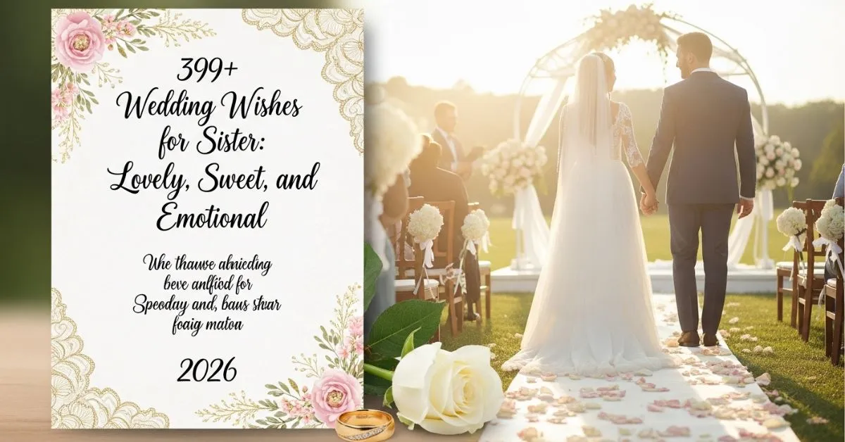 Wedding Wishes for Sister 