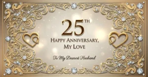 25th Anniversary Wishes for Husband