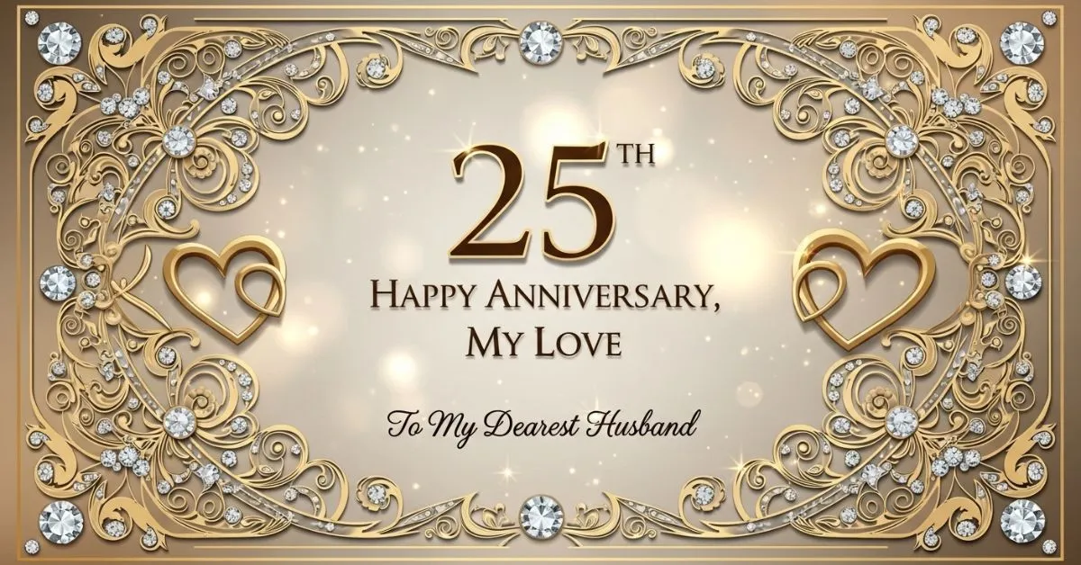 25th Anniversary Wishes for Husband