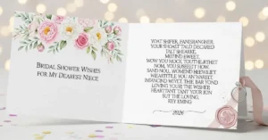 Bridal Shower Wishes for Niece