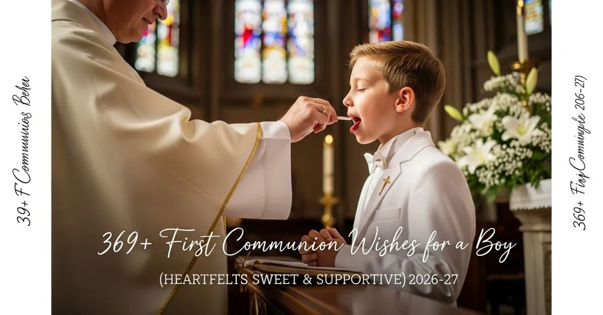 First Communion Wishes for Boy