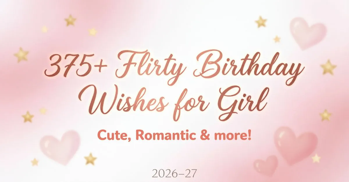 Flirty Birthday Wishes for Girl