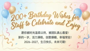Birthday Wishes for Staff