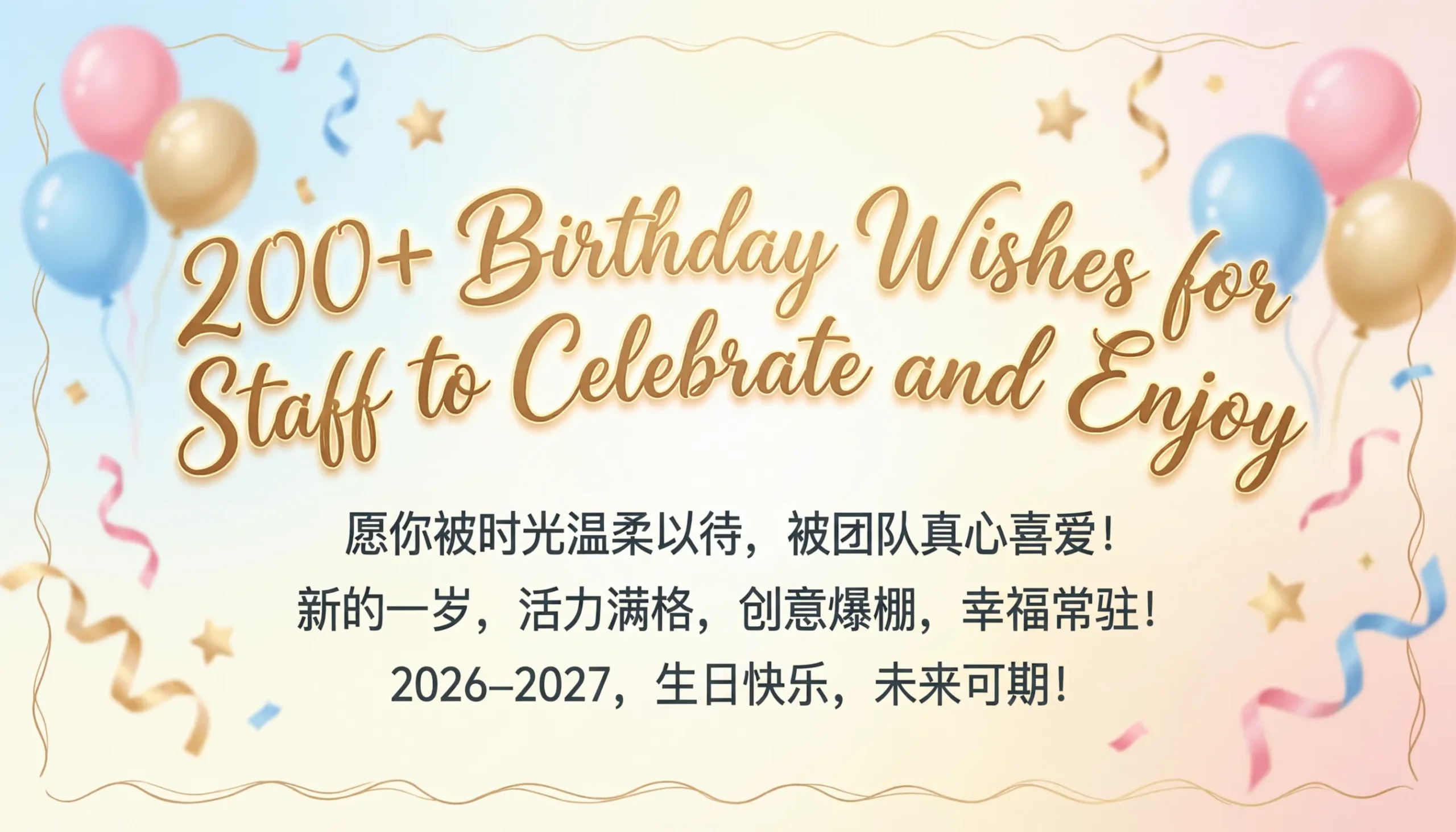 Birthday Wishes for Staff