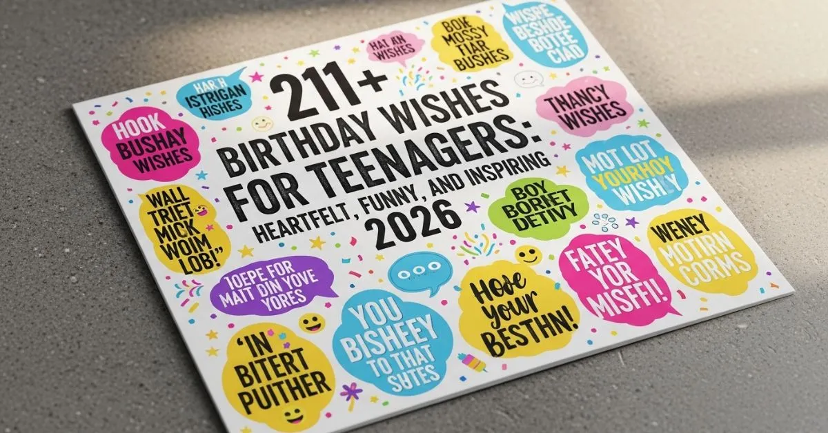 Birthday Wishes for Teenager
